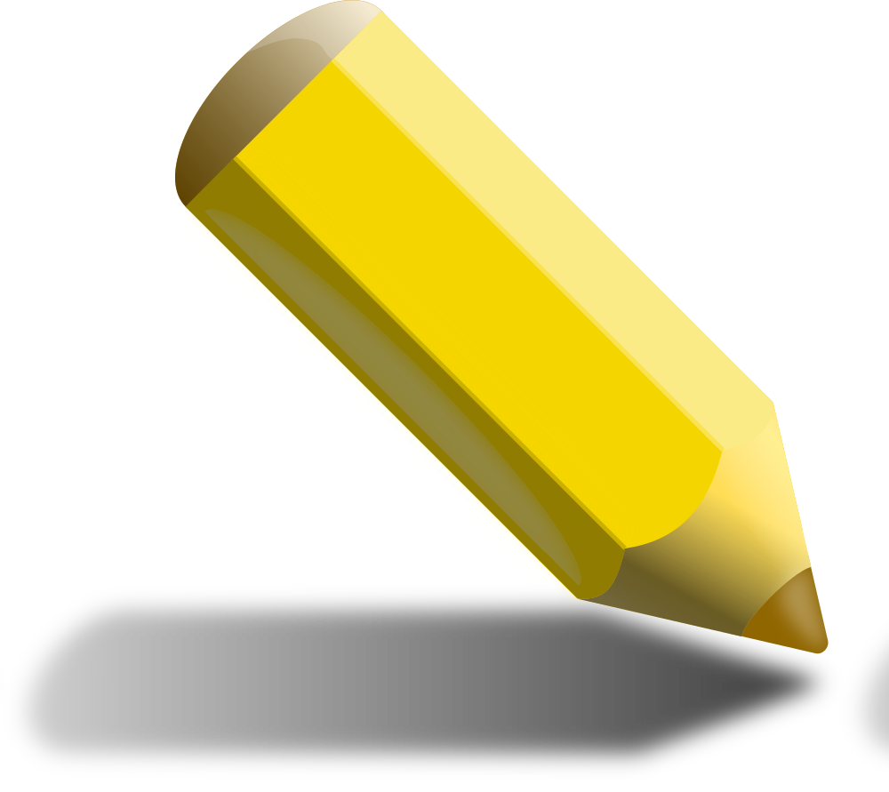OnlineLabels Clip Art Yellow Pencil